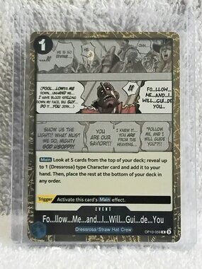 3/$25 Mint Rare One Piece Follow Me and... Holo Event Card OP10-059 by Bandai!!